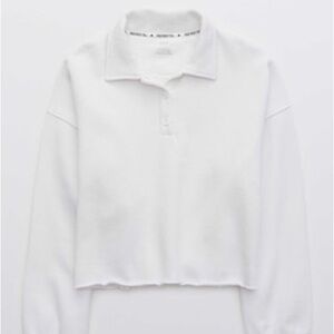 Aerie Cropped Polo Shirt